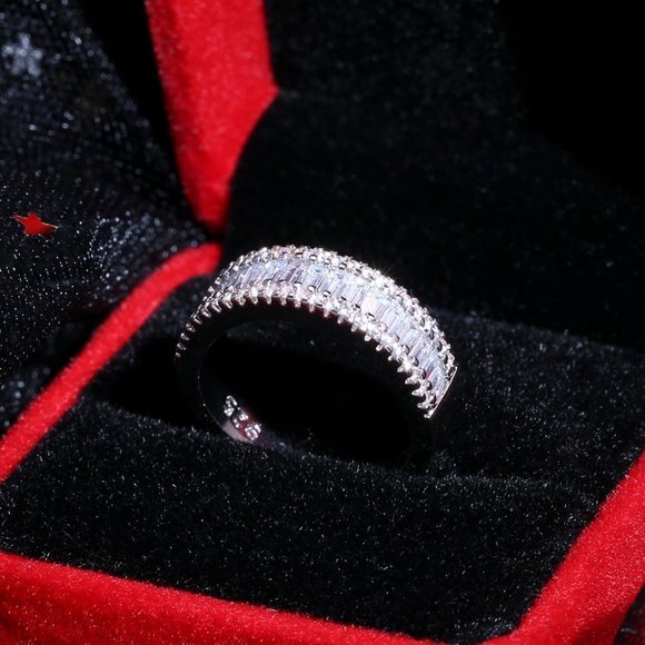 🎁 Trendy Anillos Crystal Round Gemstone 925 Silver Ring for Women,VIP532 - Picture 6 of 10